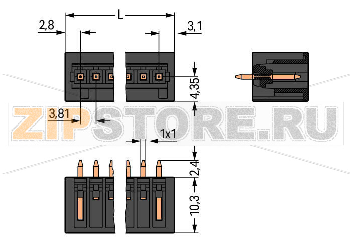 MCS MINI Вилка под пайку THR; 1.0 x 1.0 mm solder pin; прямые; 100% защита от неправильного подсоединения; Шаг контактов 3,81 мм; 3-пол.; черные Wago 734-233/105-604 Вилки для пайки оплавлением припоя для поверхностного монтажаДоступны в ленте на бобине для автоматической сборкиОптимальная теплопроницаемость благодаря дизайну корпуса контакта обеспечивает более низкие температуры пайки100% защита от неправильного подсоединенияВозможны варианты кодировки...