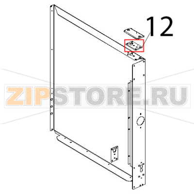 Controstaffa zincata porta C.T. Unox XVC 204 Controstaffa zincata porta C.T. Unox XVC 204Запчасть на деталировке под номером: 12