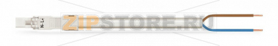 pre-assembled connecting cable; Eca; Plug/open-ended; 2-pole; Cod. A; H05VV-F 2 x 1.5 mm; 3 m; 1,50 mm; white Wago 891-8992/206-302 Protected against mismating and maintenance-freeLow profile with 4.4 mm pole spacing...