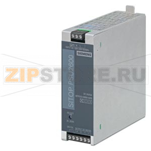 SITOP PSU2600 24 V/5 A, стабилизированный блок питания. Вход: ~ 230 В Выход: =24 В/5 A Siemens 6EP4333-0SB00-0AY0 