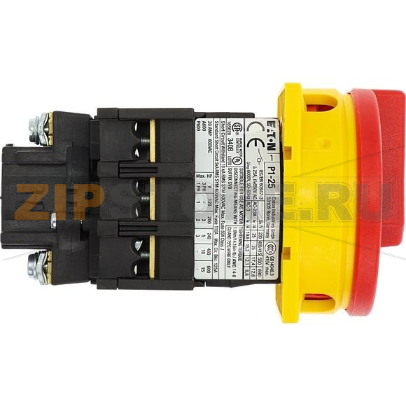 Выключатели главные, P1, 25 A, монтаж, 3-полюсн Eaton P1-25/EA/SVB 