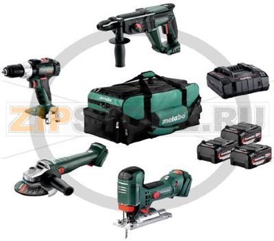 SET 4 TOOLS + BATTERIES METABO 