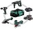 SET 4 TOOLS + BATTERIES METABO