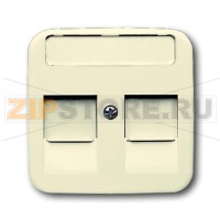 Накладка для коммуникационных розеток с суппортами и полем для надписи ABB 2CKA001753A9975