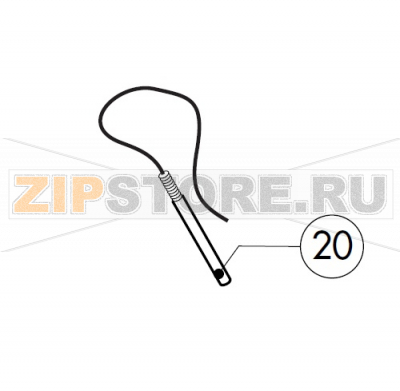 Probe PT100 Lainox MVE051P                                                                                             Probe PT100 Lainox MVE051PЗапчасть на сборочном чертеже под номером: 20Название запчасти на итальянском языке языке: Probe PT100 Lainox MVE051P
