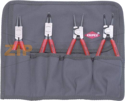 Щипцы для стопорных колец в комплекте, 4 предмета Knipex 00 19 56 
