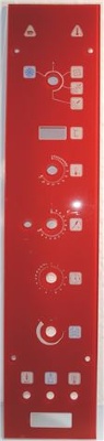 VETRO PANNELLO COMANDI ROSSO 101-2/1 