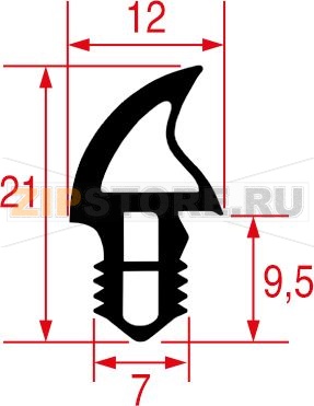GUARNIZIONE PORTA FORNO 2000 mm 