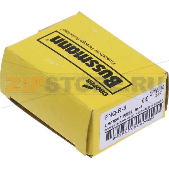 Предохранитель, 3 A, AC 600 В, 200 кА, 10x38 мм, 13/32x1-1/2 inch, CC, UL, с задержкой Eaton FU 