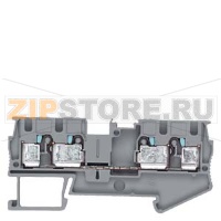 Through-type terminals 4 mm2, 6.2 mm wide gray 4 clamping points Siemens 8WH6004-0AG00