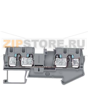 Through-type terminals 4 mm2, 6.2 mm wide gray 4 clamping points Siemens 8WH6004-0AG00 