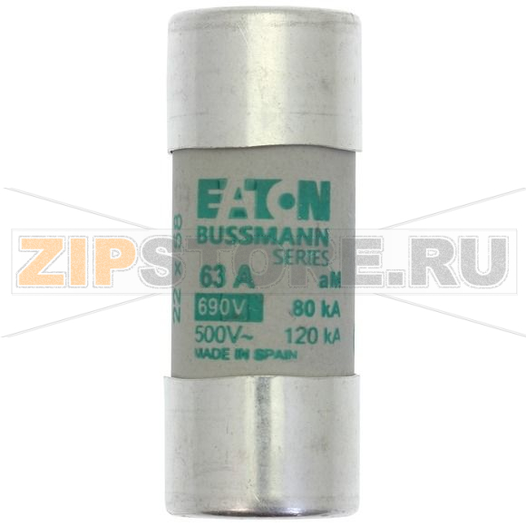 Предохранитель, 6 A, AC 690 В, 80 кА, 22x58 мм, aM, IEC Eaton CYLINDRICAL FUSE 22x58 6A AM 690V 