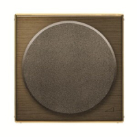 Накладка с поворотной ручкой для механизма поворотного светорегулятора, античная латунь ABB 2CLA856020A1201