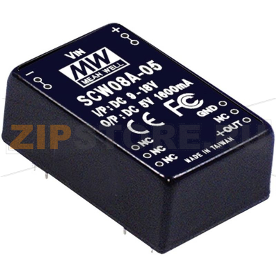 Преобразователь DC/DC, 670 мА Mean Well SCW08C-12 