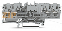 4-conductor carrier terminal block; for DIN-rail 35 x 15 and 35 x 7.5; 2.5 mm; Push-in CAGE CLAMP®; 2,50 mm; gray Wago 2002-1861