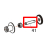 Ribbon rewind shaft, SUS 3031 Godex EZ-1105