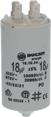 КОНДЕНСАТОР 18МКФ 450В 50/60ГЦ 
