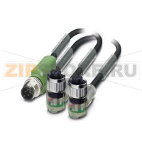 Кабель для датчика / исполнительного элемента Phoenix Contact SAC-3P-M12Y/2X0,6-PUR/M12FR2LB