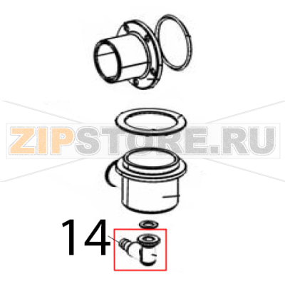 Racc. gomito 1/4&quot;, racc. D.12 Silanos NE1300 Racc. gomito 1/4", racc. D.12 Silanos NE1300Запчасть на деталировке под номером: 14