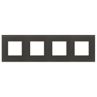 Рамка четырехместная, двухмодульная, стекло графит ABB 2CLA227400N3801