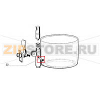 Red faucet handle pin Ugolini Delice
