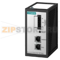 Инжектор питания RP100 для особых условий эксплуатации, 1 медный 100Мбит/с порт, 1 медный 100Мбит/с порт с поддержкой питания через Ethernet (PoE). Siemens 6GK6010-0AP0.-....