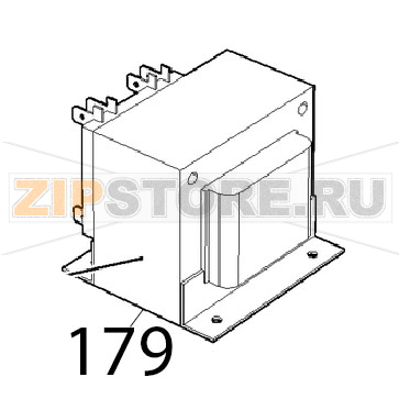 Transformer 230/21/12 V/AC, 80 VA Unox XVC 205E Transformer 230/21/12 V/AC, 80 VA Unox XVC 205EЗапчасть на деталировке под номером: 179