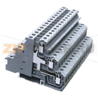 Клемма проходная, универсальная, 2 уровня, серая CHIKU RDIKD 1,5-PV