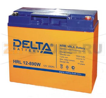 Delta HRL 12-890W Свинцово-кислотный аккумулятор (АКБ) Delta HRL 12-890W: Напряжение - 12 В; Емкость - 200 Ач; Габариты: 522 мм x 238 мм x 218 мм, Вес: 67,5 кгТехнология аккумулятора: AGM VRLA Battery