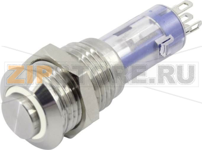 Кнопка 48 В, 2 A, 1 x вкл/выкл, с фиксацией, 1 шт TRU Components LAS4GQH-11ZE/W/24V/S 