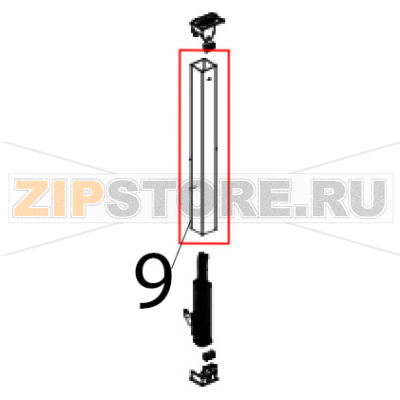 Colonnina SX/DX porta L.M. arianna-rossella Unox XF 190 Colonnina SX/DX porta L.M. arianna-rossella Unox XF 190Запчасть на деталировке под номером: 9
