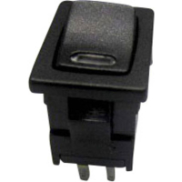 Переключатель клавишный 24 В/DC, 250 В/AC, 6 А, 1 x выкл/вкл TRU Components TC-R13-66L-02