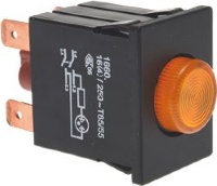 ПЕРЕКЛЮЧАТЕЛЬ НА ДВА ПОЛОЖЕНИЯ, ОРАНЖЕВЫЙ, 16 А, 250 В