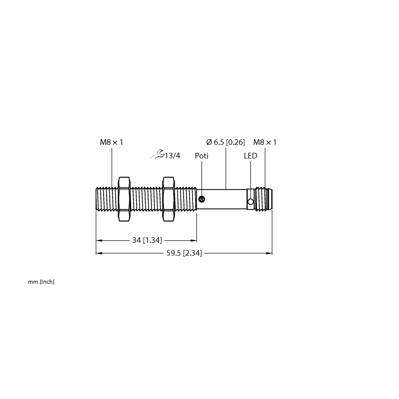 Датчик емкостный Turck BC2-EM08-UP8X-V1131 