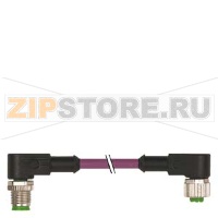 BUS КАБЕЛЬ, ДЛЯ PROFIBUS ПОДГОТ. С ДВУХ СТОРОН 2 X M12 ANGLED 3-CORE, SHIELDED LENGTH 5,0M, B CODED Siemens 3RK1902-1NB50