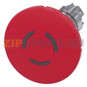 EMERGENCY STOP MUSHR. PUSHB., CAN BE ILLUMINATED, 22MM, КРУГЛ., ГЛЯНЦЕВЫЙ МЕТАЛЛ, КНОПКА КРАСНАЯ, 60MM, ПОДТВЕРЖДЕНИЕ СРАБАТЫВАНИЯ ФИКСАЦИЕЙ (POSITIVE LATCHING), ДЕБЛОКИРОВКА ПОВОРОТОМ, С МАРКИРОВКОЙ ЛАЗЕРОМ, НИЖНИЙ РЕГИСТР Siemens 3SU1051-1JB20-0AA0-Z&amp;nb 