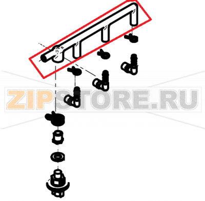 Hose connection, pump pressure side P3 CONVOTHERM OES 10.10   Hose connection, pump pressure side P3 CONVOTHERM OES 10.10Запчасть на сборочном чертеже под номером: 449Название запчасти на английском&nbsp;языке: Hose connection, pump pressure side P3 CONVOTHERM OES 10.10