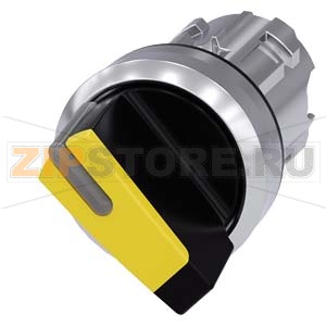 АКТУАТОР ПОВОРОТНОГО ПЕРЕКЛЮЧАТЕЛЯ С ВОЗМОЖНОСТЬЮ ПОДСВЕТКИ, 22MM, КРУГЛ., ГЛЯНЦЕВЫЙ МЕТАЛЛ, РУКОЯТКА КОРОТКАЯ ЧЁРНАЯ С ЖЁЛТОЙ ВСТАВКОЙ, 2 КОММУТАЦИОННЫХ ПОЛОЖЕНИЯ: O<I, БЕЗ ФИКСАЦИИ, УГОЛ ПОВОРОТА РУКОЯТКИ 45 ГРАД. : 10:30Ч./12Ч. Siemens 3SU1052-2BC30-0A 