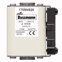Предохранитель, 400 A, AC 1000 В, 150 кА, size 1, 52x69x74 мм, aR, IEC UL Eaton FUSE 400A 1000
