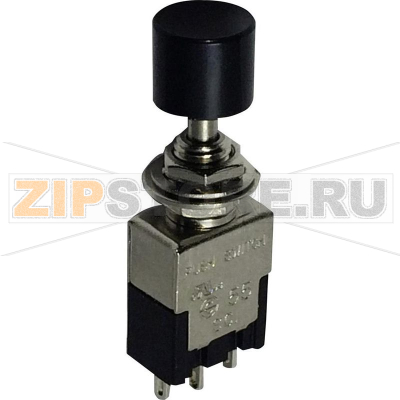 Кнопка 250 В/AC, 3 А, 1 x вкл/вкл, с фиксацией, 1 шт TRU Components TC-PA102A1BK 