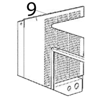 Pannello posteriore, acqua Scotsman MV 600