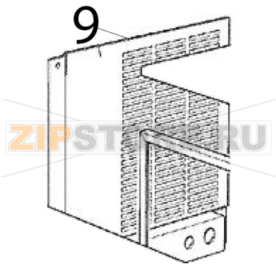 Pannello posteriore, acqua Scotsman MV 600 Pannello posteriore, acqua Scotsman MV 600Запчасть на деталировке под номером: 9