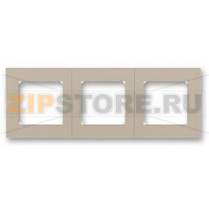 Рамка трехместная, кофе макиато/белый ABB 2CHH015030A6018 