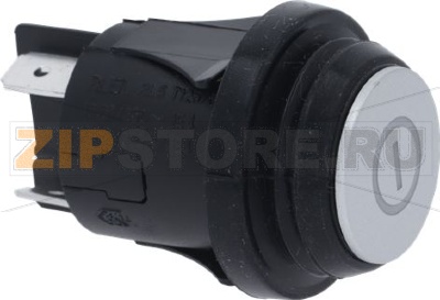 PULSANTE BIPOLARE ON-OFF TASTO ARGENTO 