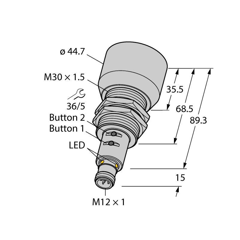 Датчик ультразвуковой Turck RU600U-M30E-2UP8X2T-H1151 