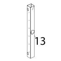 Colonnina laterale DX inox porta Unox XBC 404