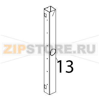 Colonnina laterale DX inox porta Unox XBC 404 Colonnina laterale DX inox porta Unox XBC 404Запчасть на деталировке под номером: 13