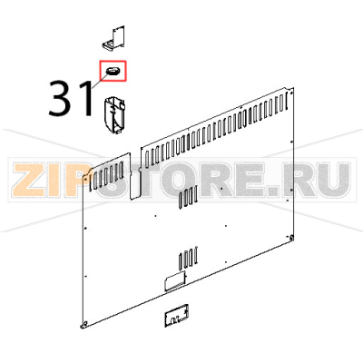 Guarn. antivibr. camino-scarico Unox XBC 604P Guarn. antivibr. camino-scarico Unox XBC 604PЗапчасть на деталировке под номером: 31