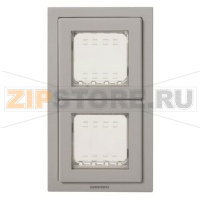 Рамка монтажная, двухпостовая, двухмодульная, IP55, серая ABB 2CLA327200N1701