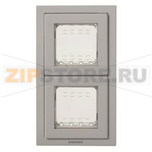 Рамка монтажная, двухпостовая, двухмодульная, IP55, серая ABB 2CLA327200N1701 